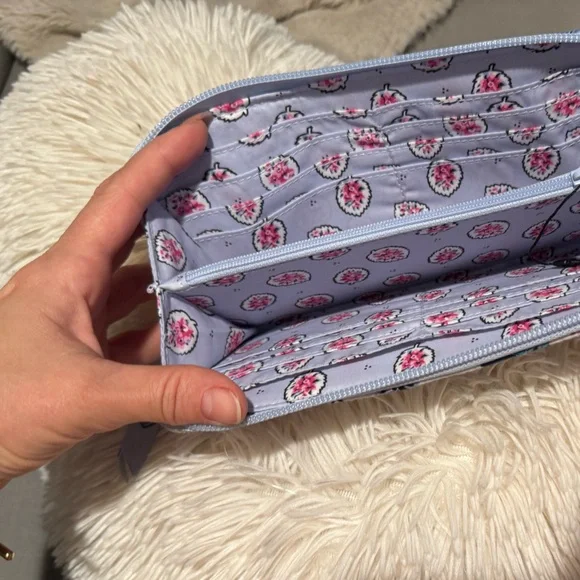 Vera Bradley Pink‎ and Blue Wallet with Floral Design - Picture 9 of 10